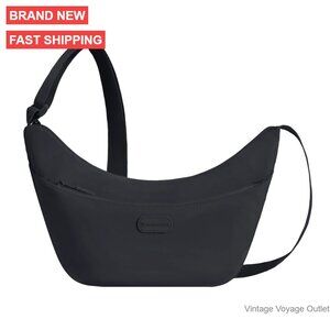 Slouchy Crossbody Bag with Adjustable Strap, Polyester, 14" Wide